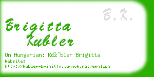 brigitta kubler business card